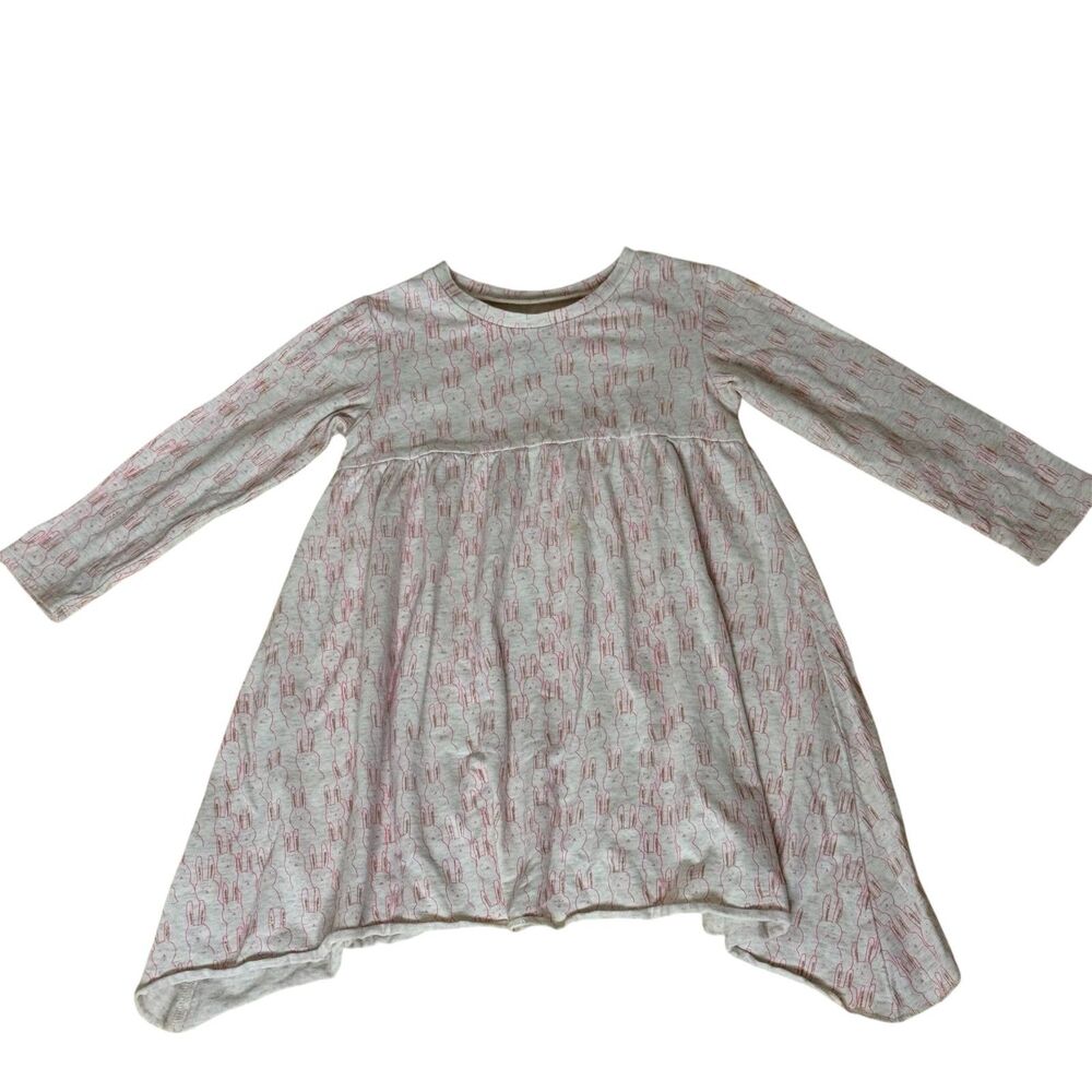 Egg By Susan Lazar Bunny Rabbit Knit Dress Beige Pink Gold 2 Years